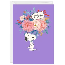 Peanuts® Snoopy Flower Bouquet Custom Mother's Day Card