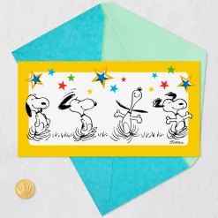 Peanuts® Snoopy Happy Dance Money Holder Graduation Card