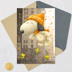 Peanuts® Snoopy Hot Air Parade Balloon Funny Thanksgiving Card