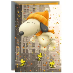 Peanuts® Snoopy Hot Air Parade Balloon Funny Thanksgiving Card