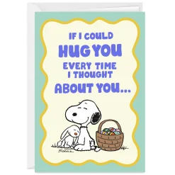 Peanuts® Snoopy Hug Custom Easter Card