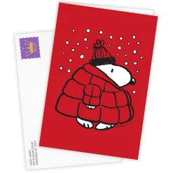 Peanuts® Snoopy in Puffer Coat Custom Christmas Card