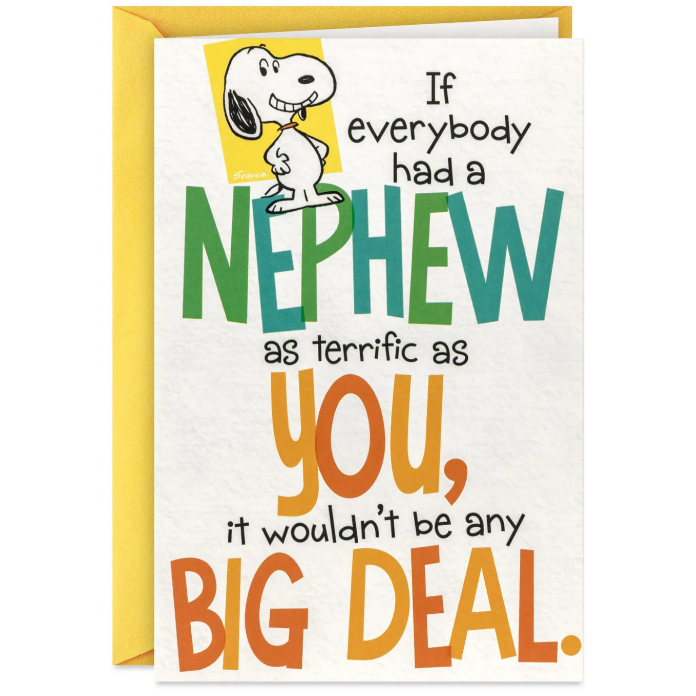 Peanuts® Snoopy It's a Big Deal Funny Birthday Card for Nephew