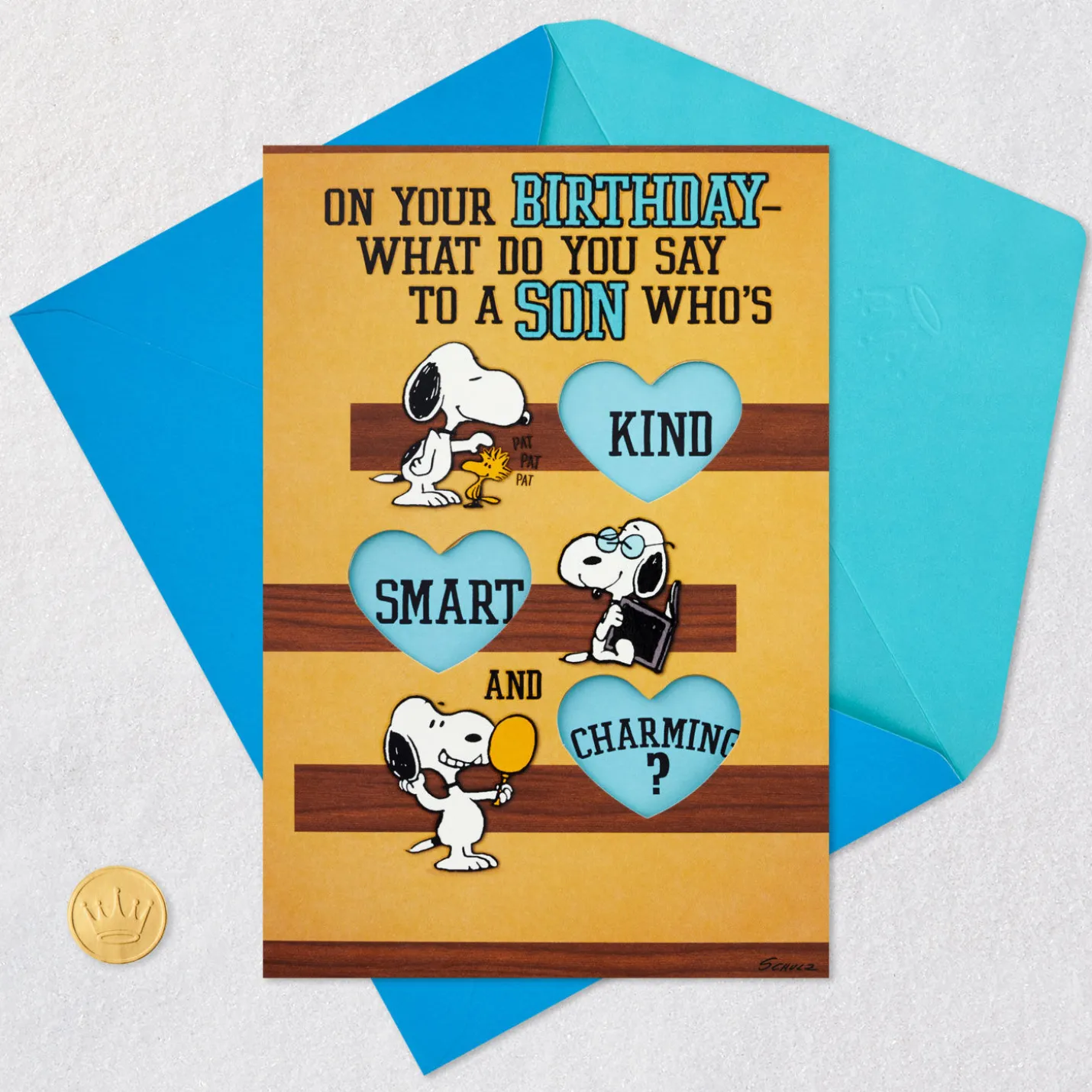 Peanuts® Snoopy Kind, Smart and Charming Birthday Card for Son