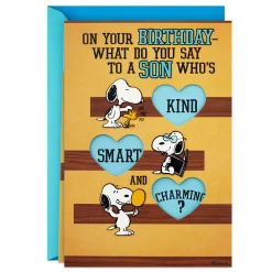 Peanuts® Snoopy Kind, Smart and Charming Birthday Card for Son