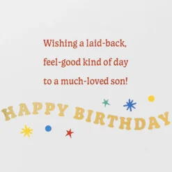 Peanuts® Snoopy Laid-Back Day for a Much Loved Son Birthday Card