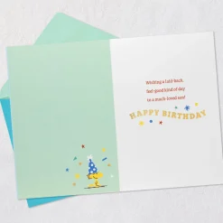 Peanuts® Snoopy Laid-Back Day for a Much Loved Son Birthday Card