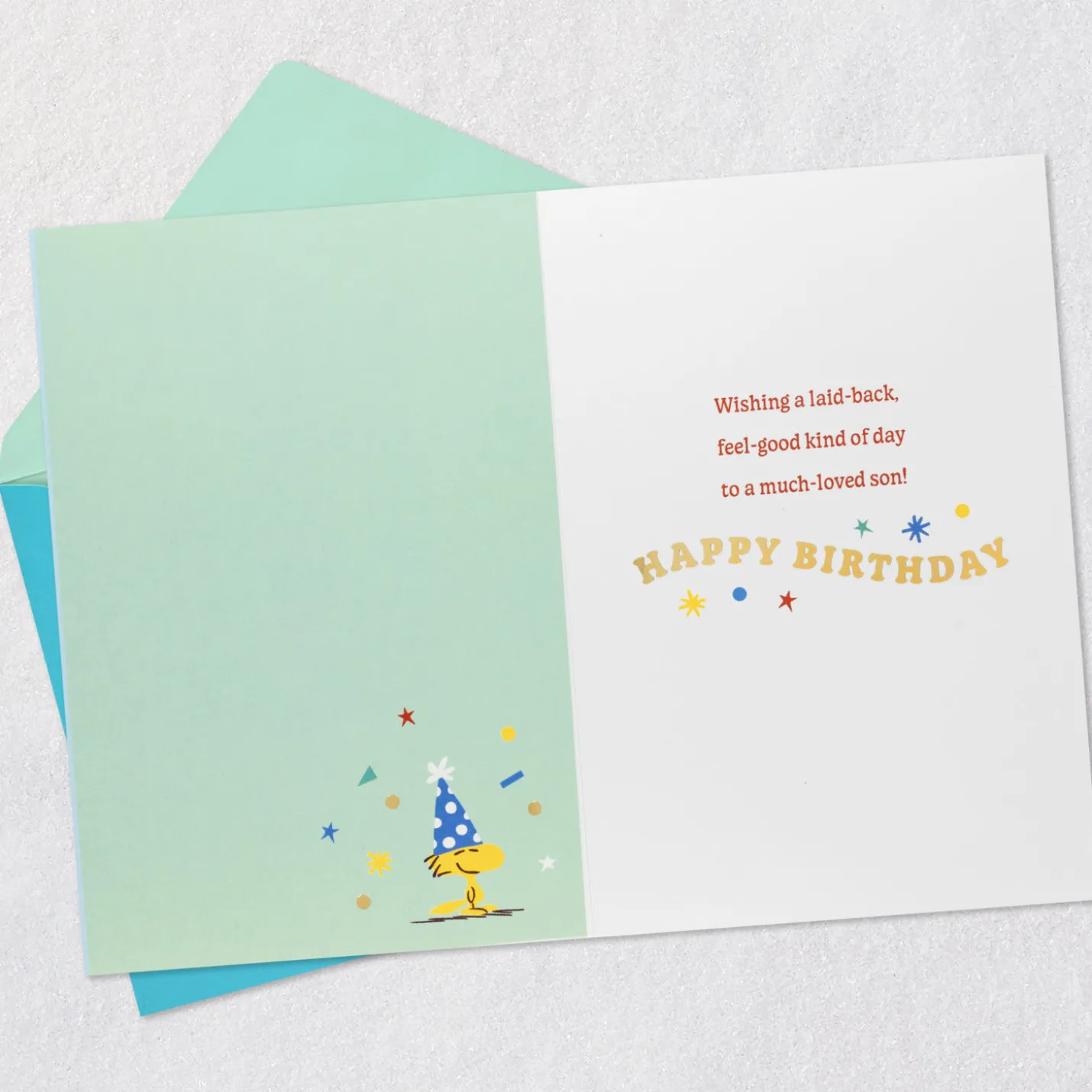 Peanuts® Snoopy Laid-Back Day for a Much Loved Son Birthday Card