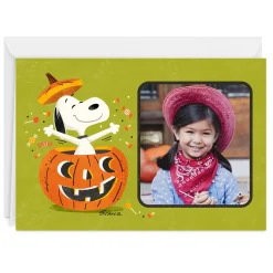 Peanuts® Snoopy Pumpkin Custom Halloween Card