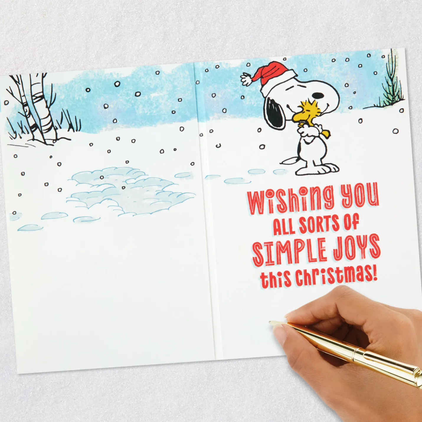 Peanuts® Snoopy Snow Angel Musical Christmas Card With Motion