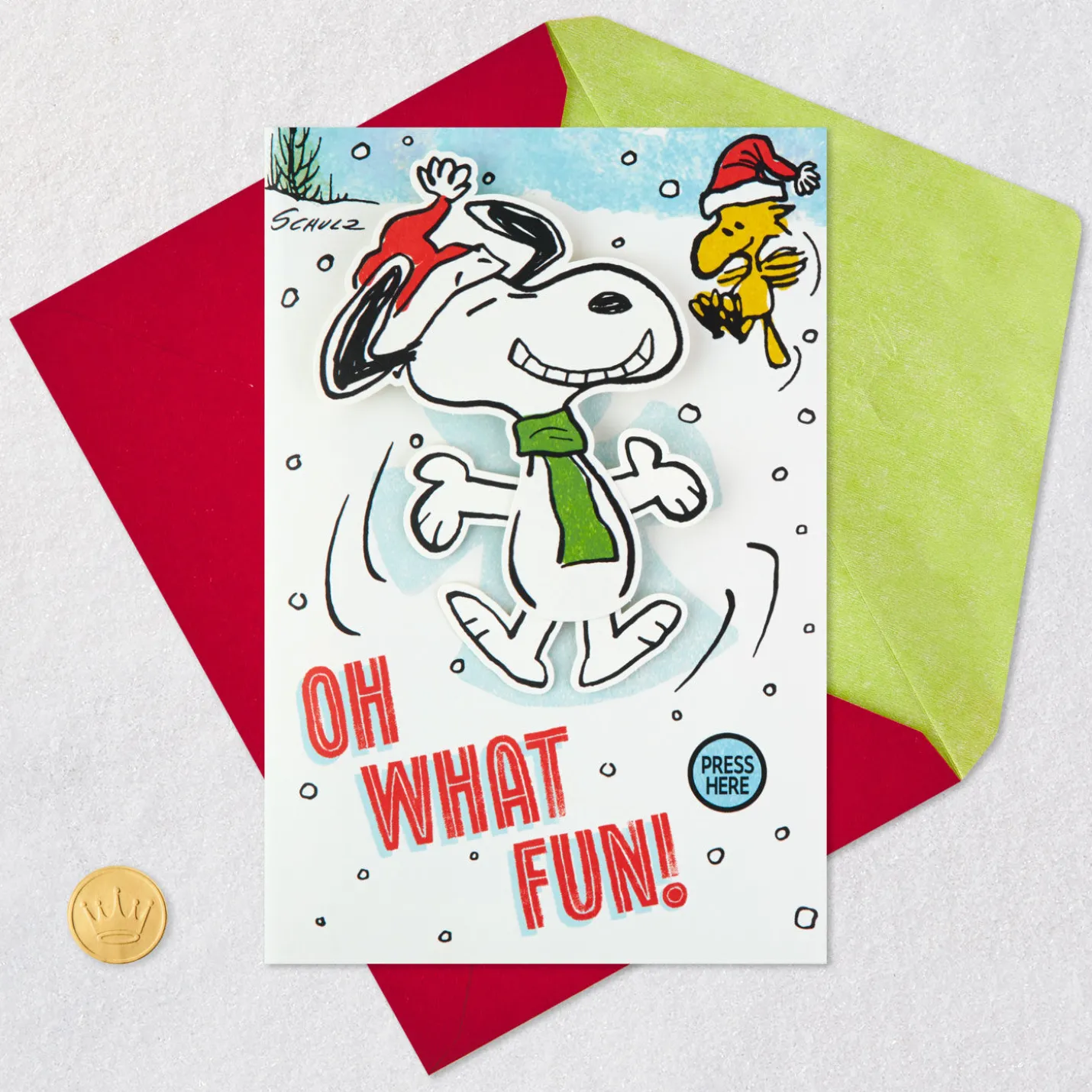 Peanuts® Snoopy Snow Angel Musical Christmas Card With Motion