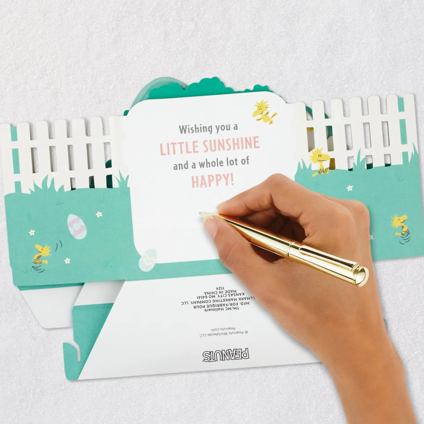 Peanuts® Snoopy Sunshine and Happiness Musical 3D Pop-Up Easter Card With Light