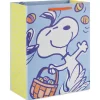 9.6" Peanuts® Snoopy With a Basket of Easter Eggs Medium Gift Bag