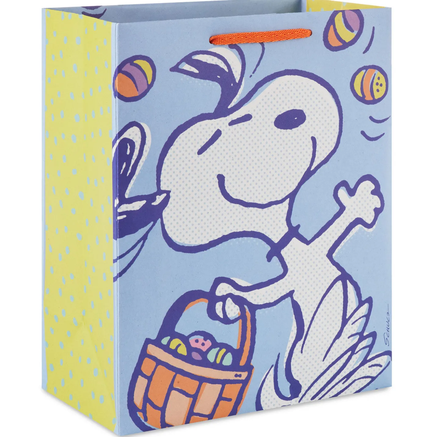9.6" Peanuts® Snoopy With a Basket of Easter Eggs Medium Gift Bag