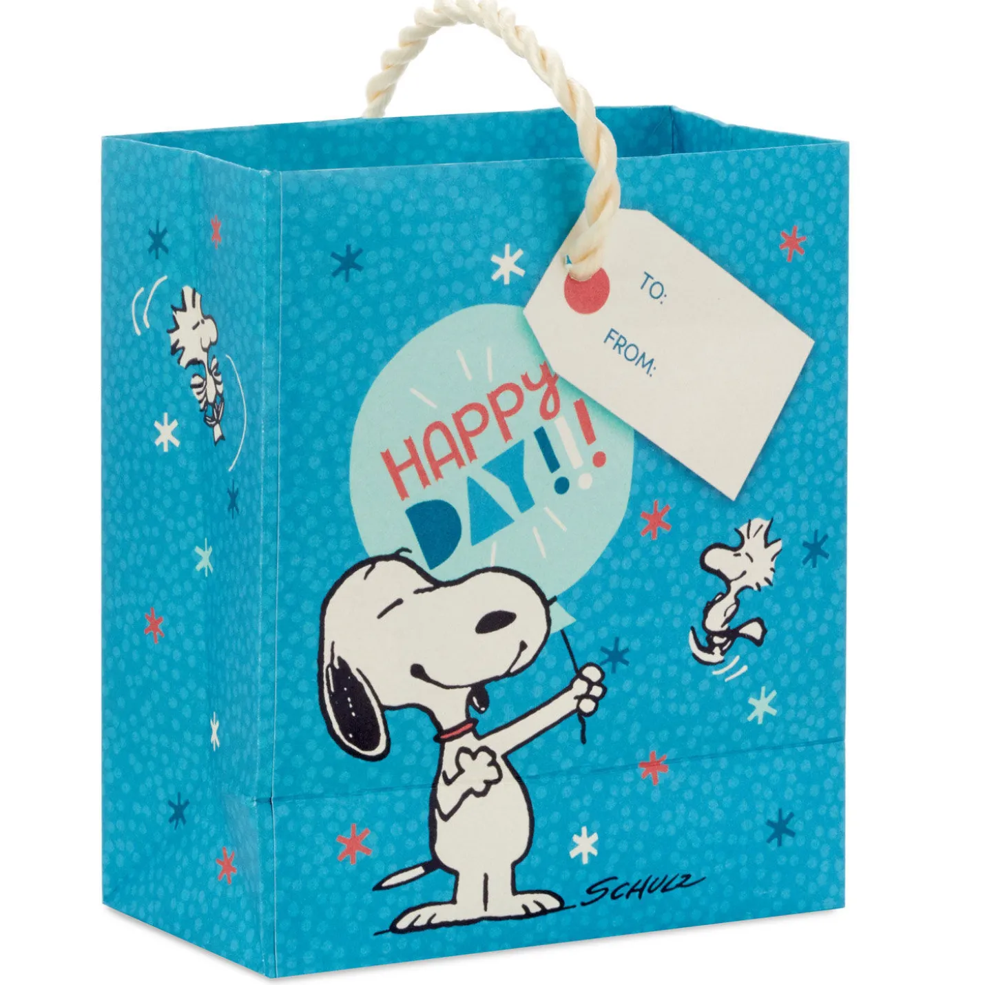 4.6" Peanuts® Snoopy With Balloon Gift Card Holder Mini Bag