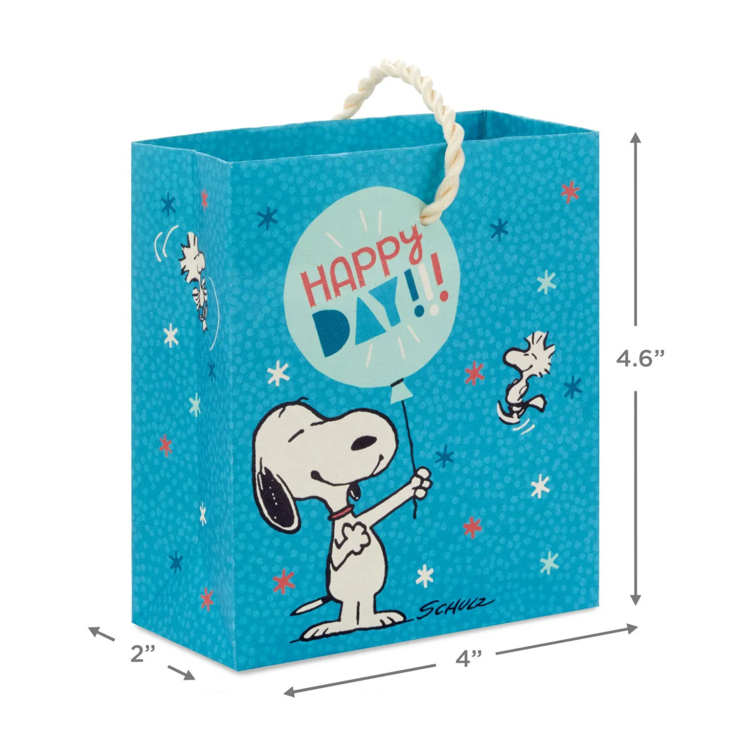 4.6" Peanuts® Snoopy With Balloon Gift Card Holder Mini Bag