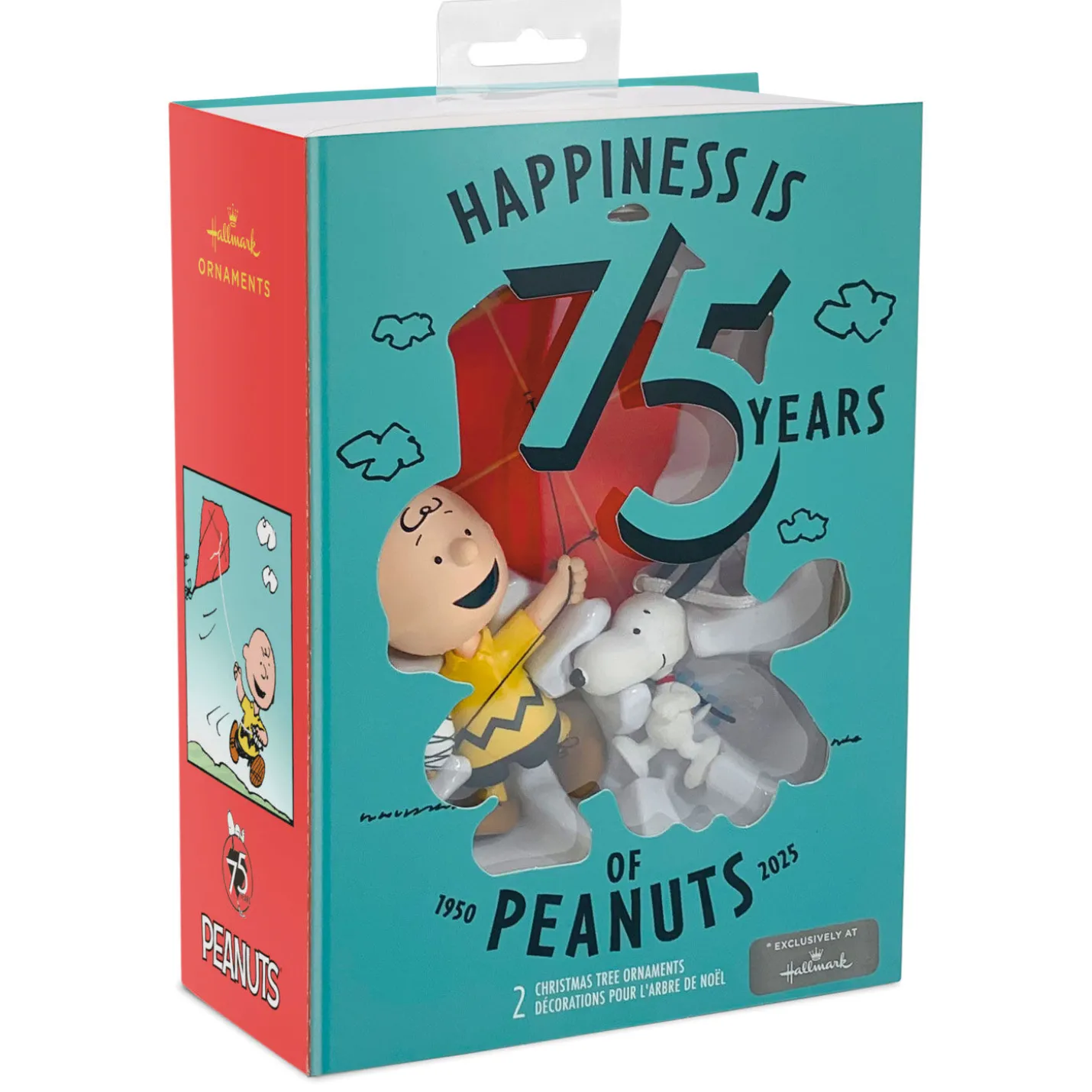 Peanuts® 75th Anniversary Charlie Brown and Snoopy Hallmark Ornaments, Set of 2