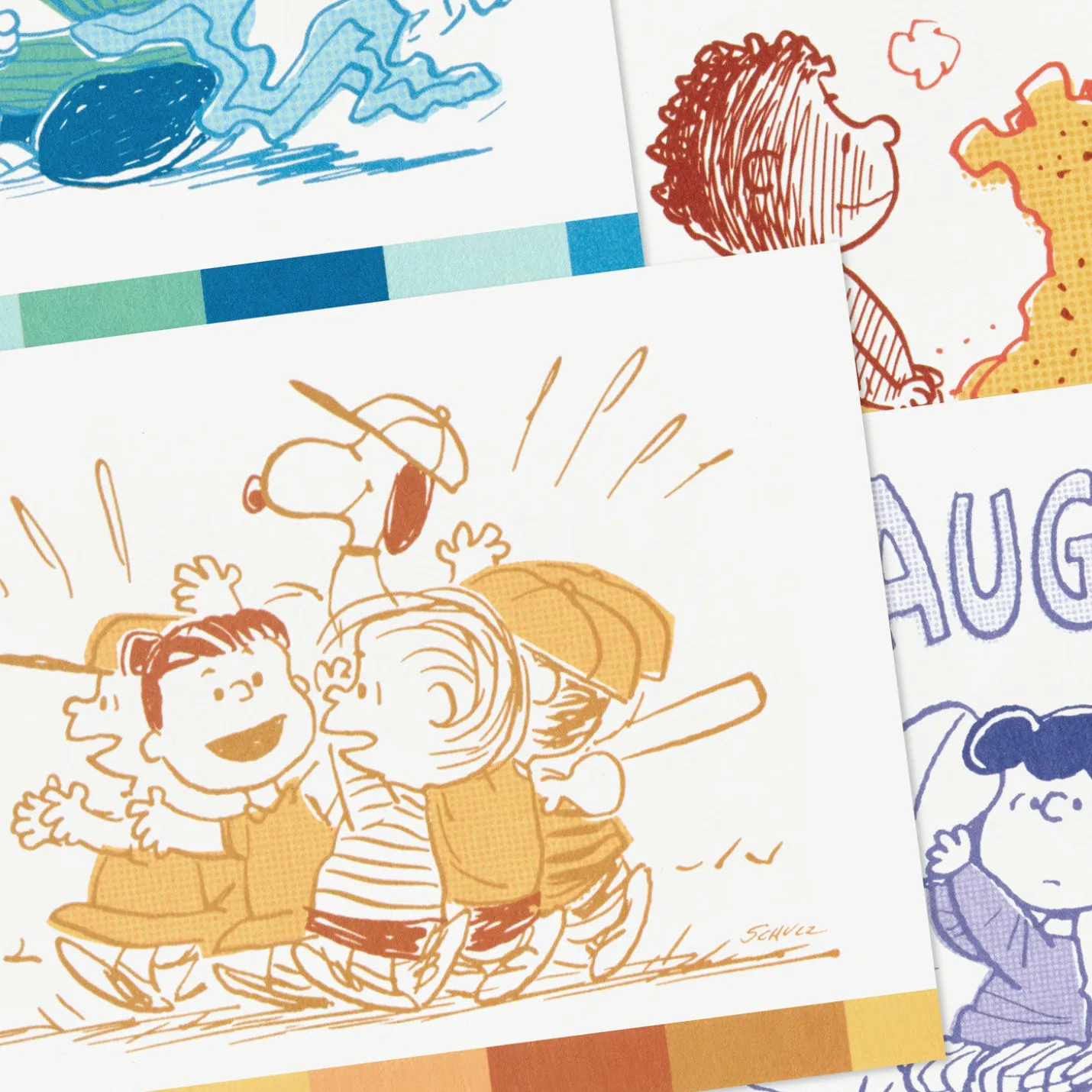 Peanuts® 75th Anniversary Classic Sketches Assorted Blank Note Cards, Pack of 24