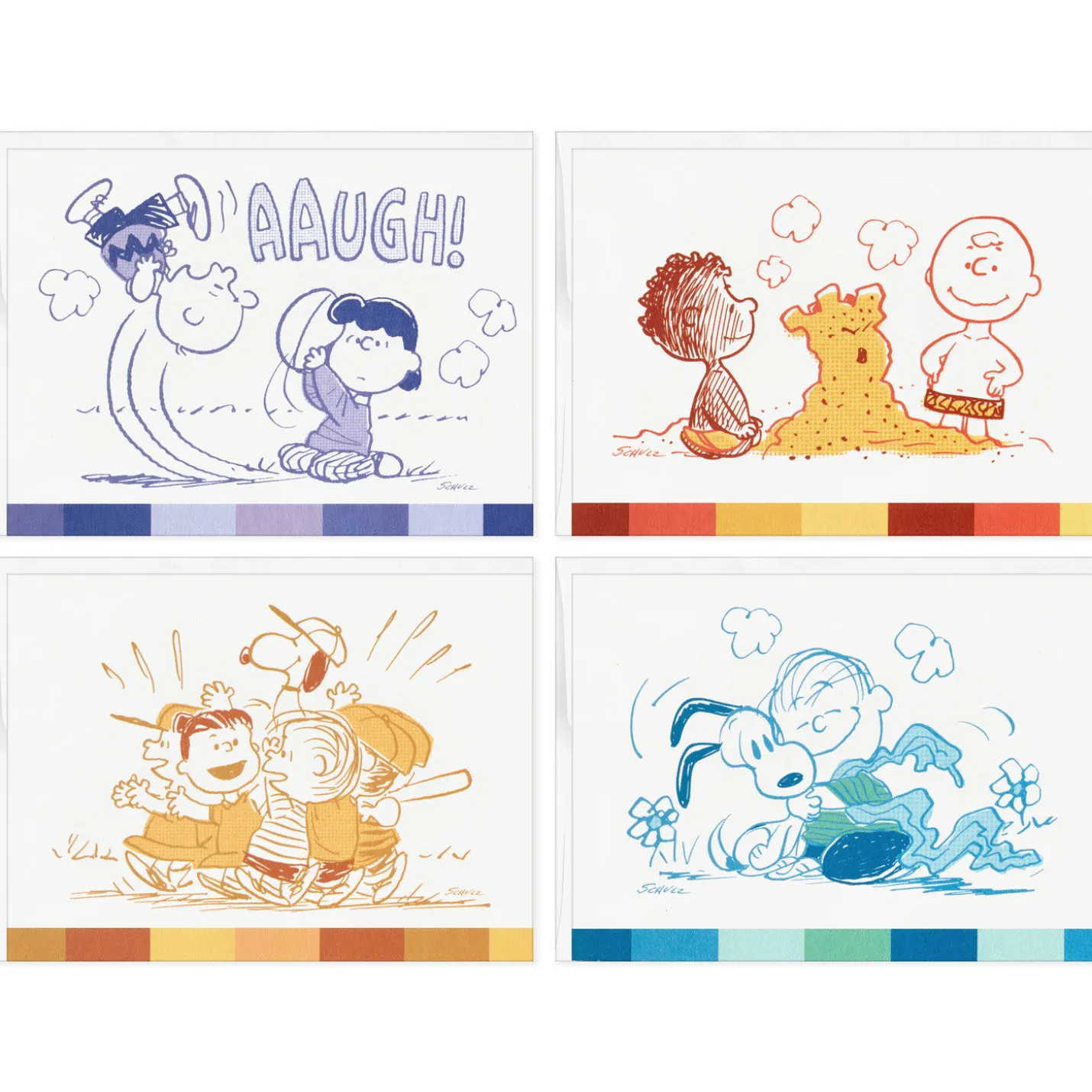 Peanuts® 75th Anniversary Classic Sketches Assorted Blank Note Cards, Pack of 24