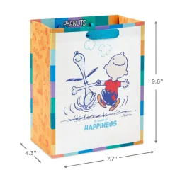9.6" Peanuts® 75th Anniversary Happy Dance Medium Gift Bag