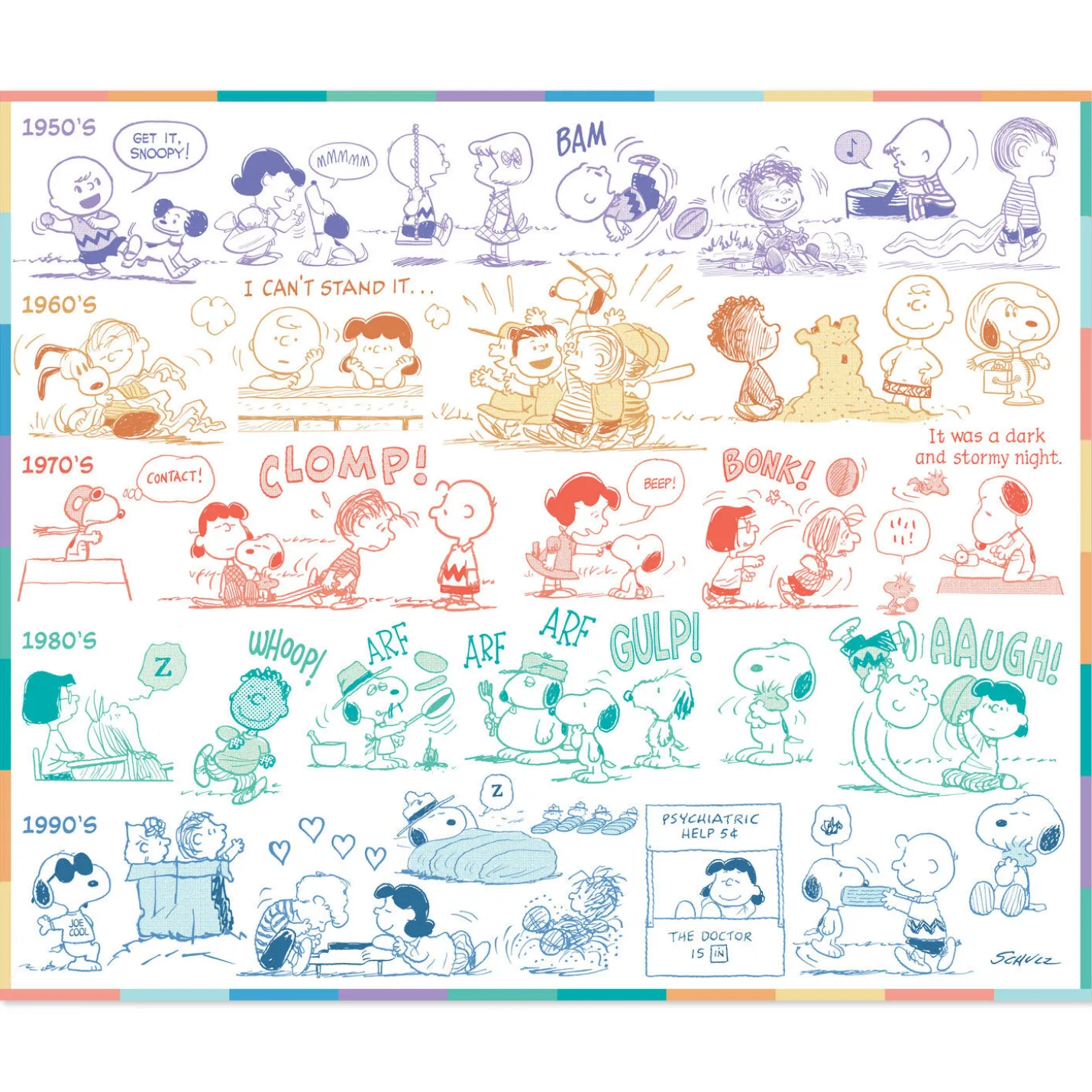 Peanuts® 75th Anniversary Through the Years Plush Throw Blanket, 60x52