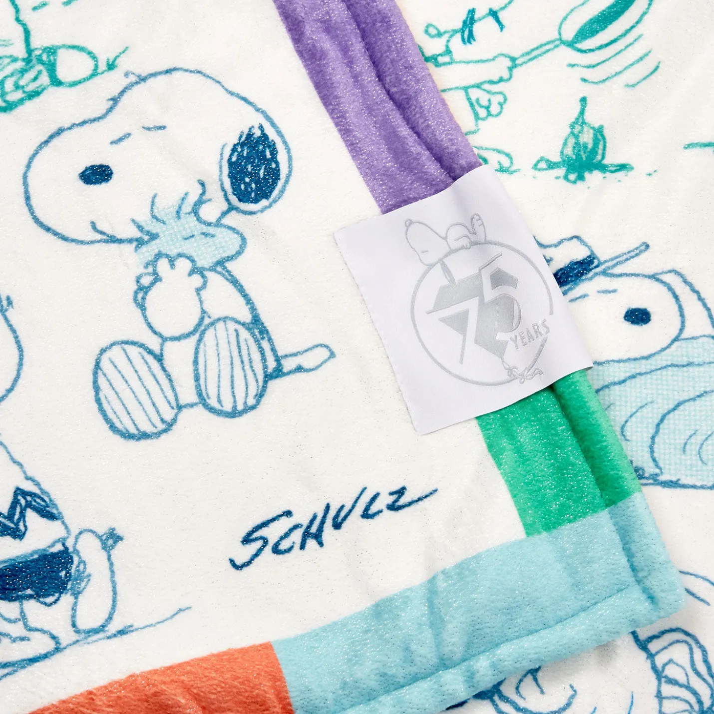 Peanuts® 75th Anniversary Through the Years Plush Throw Blanket, 60x52