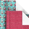 Penguins, Doodles and Polka Dots 6-Pack Assorted Christmas Wrapping Paper Roll Bundle, 180 sq. ft. total