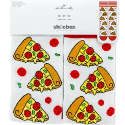 Pepperoni Pizza Novelty Crew Socks