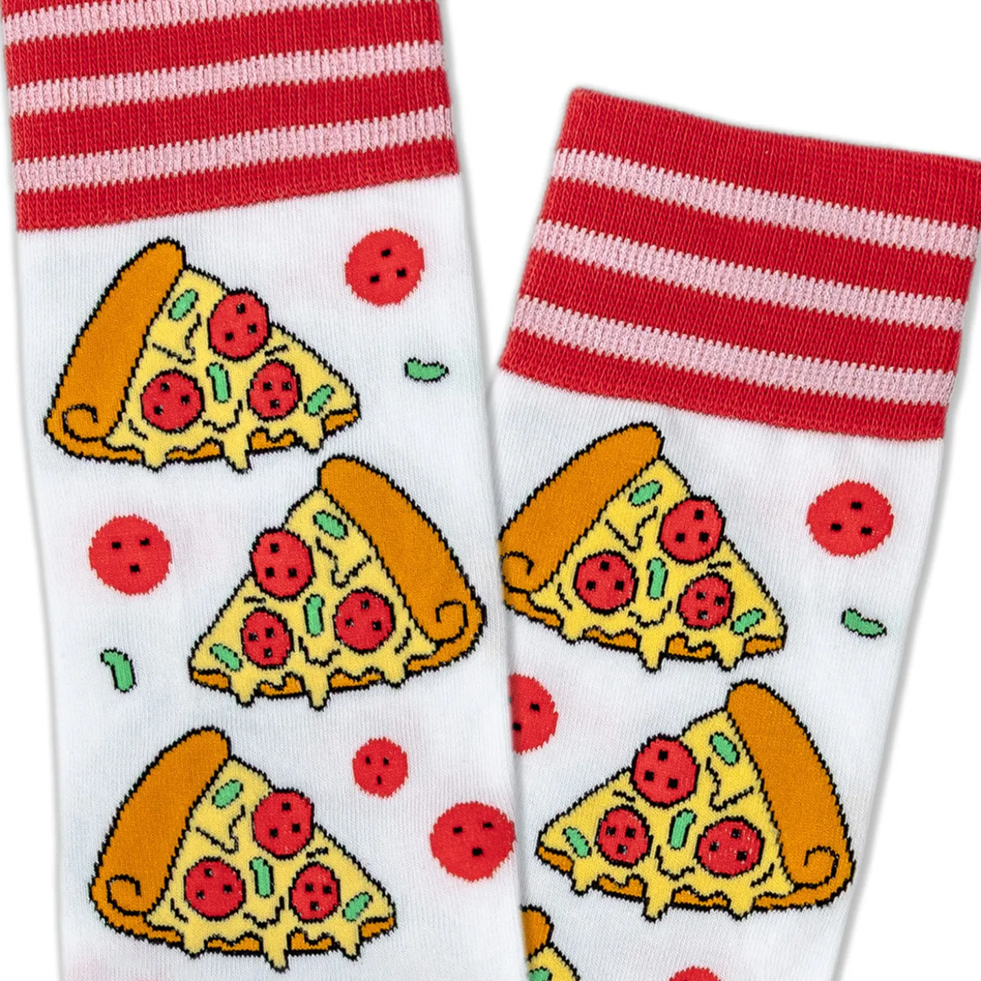 Pepperoni Pizza Novelty Crew Socks