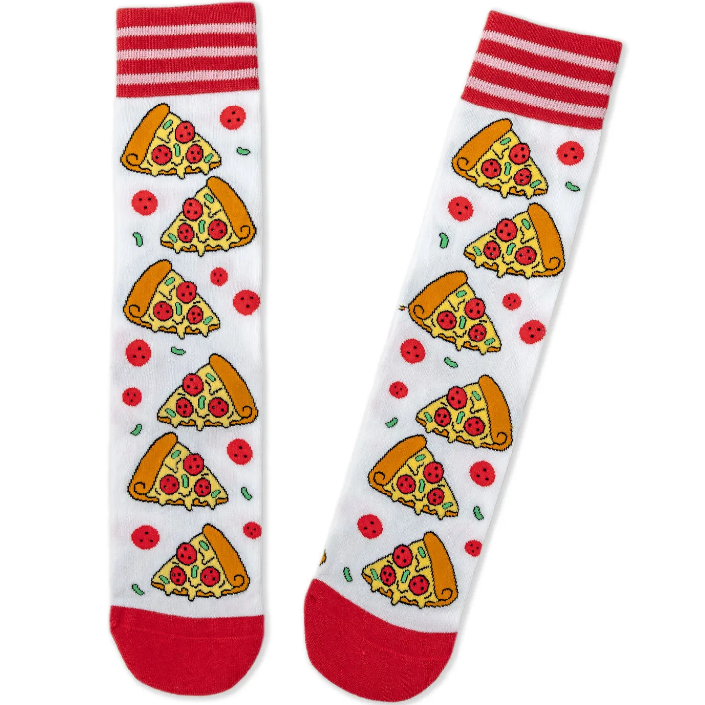 Pepperoni Pizza Novelty Crew Socks