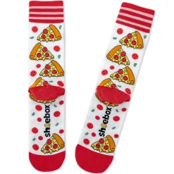 Pepperoni Pizza Novelty Crew Socks
