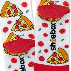 Pepperoni Pizza Novelty Crew Socks