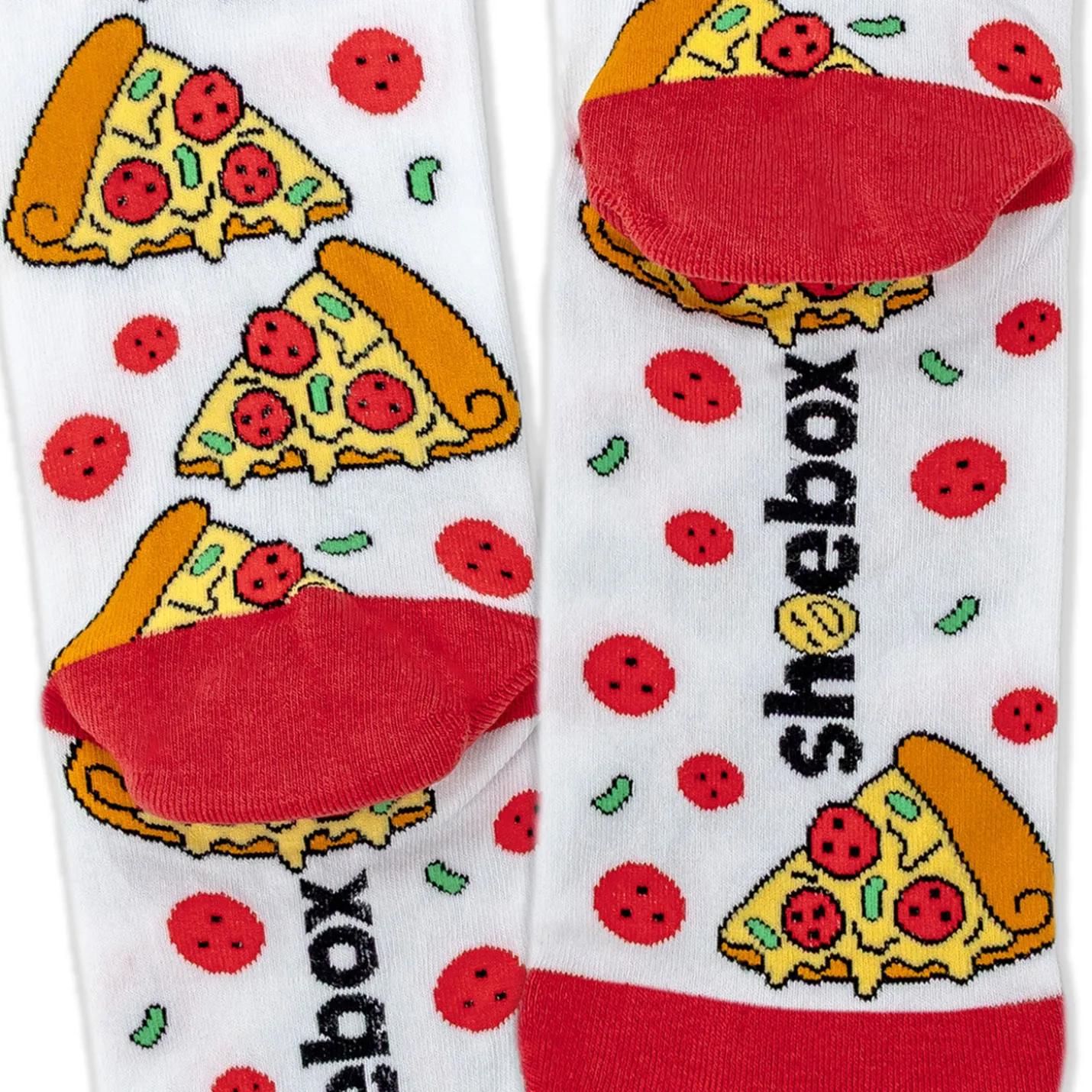 Pepperoni Pizza Novelty Crew Socks