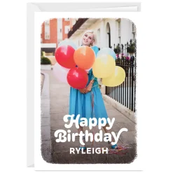 Personalized Full Photo Birthday Photo Card, 5x7 Vertical