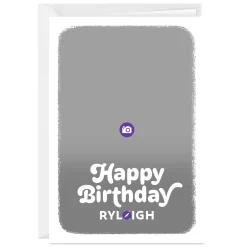 Personalized Full Photo Birthday Photo Card, 5x7 Vertical