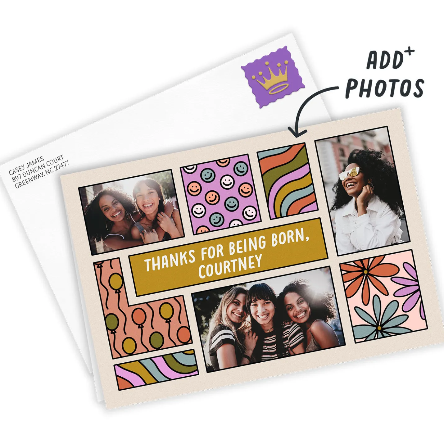 Personalized Fun Designs Photo Collage Photo Card