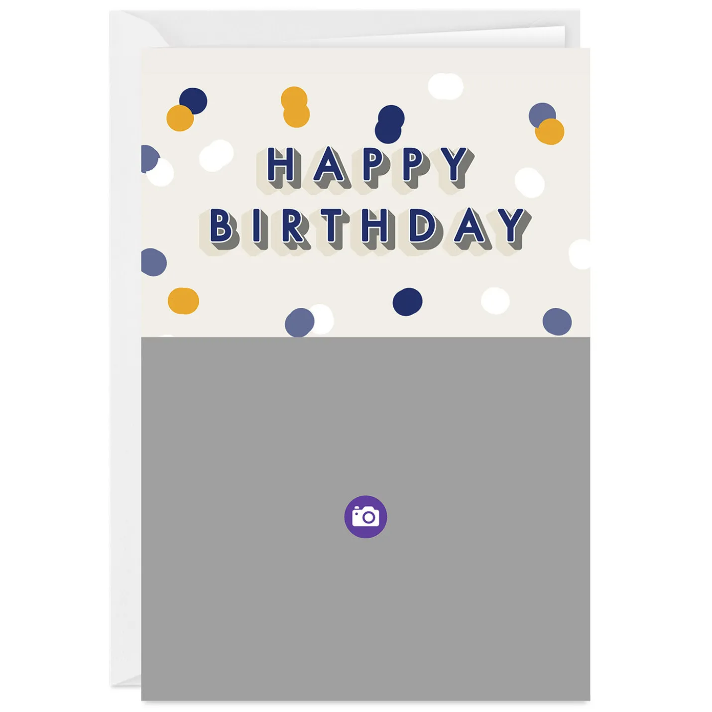 Personalized Happy Birthday Confetti Photo Card