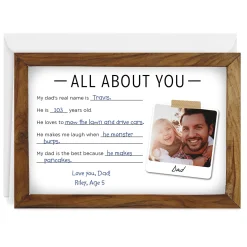 Personalized All About Dad Fun List Love Photo Card