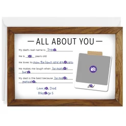 Personalized All About Dad Fun List Love Photo Card