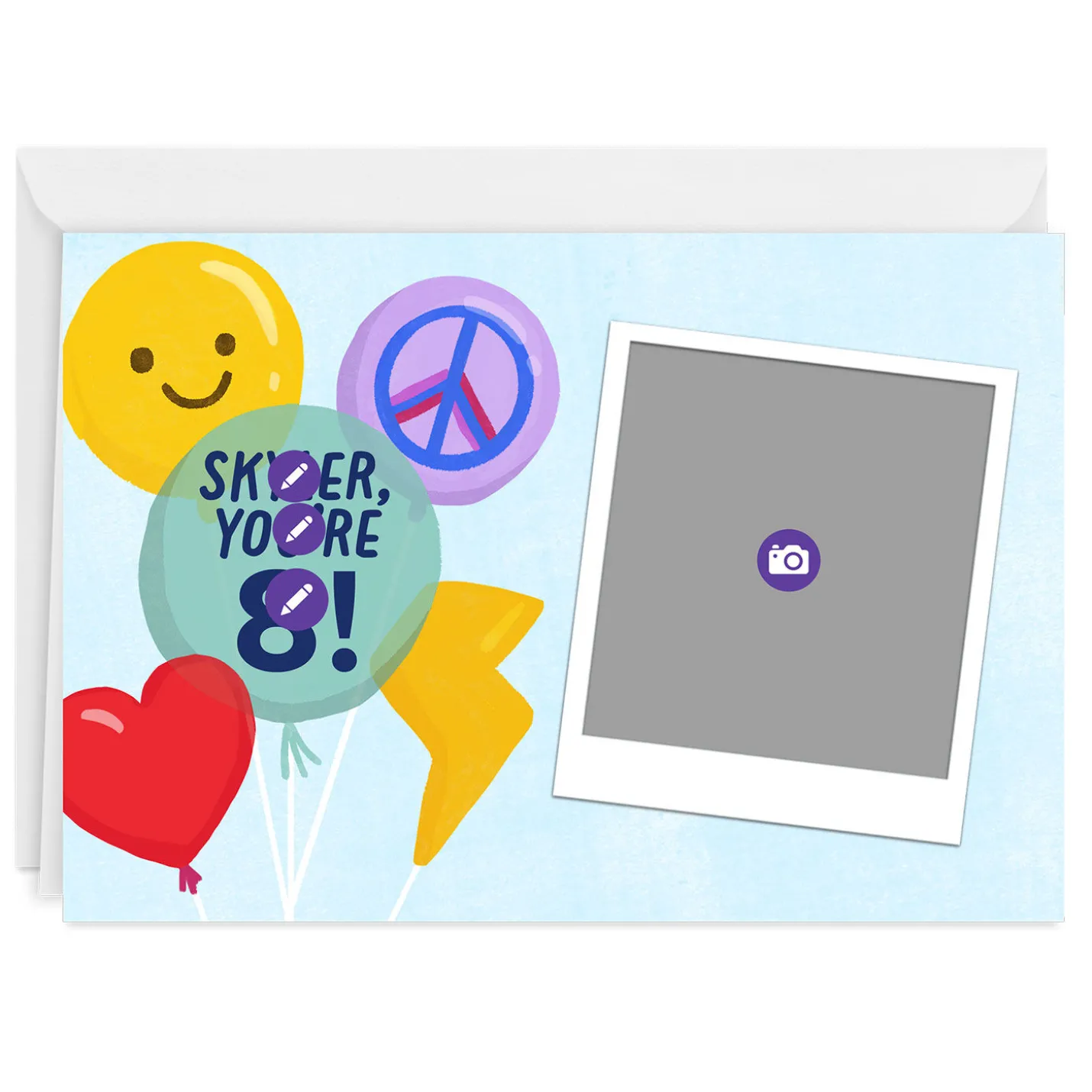 Personalized Balloons Celebration Photo Card