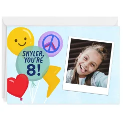 Personalized Balloons Celebration Photo Card