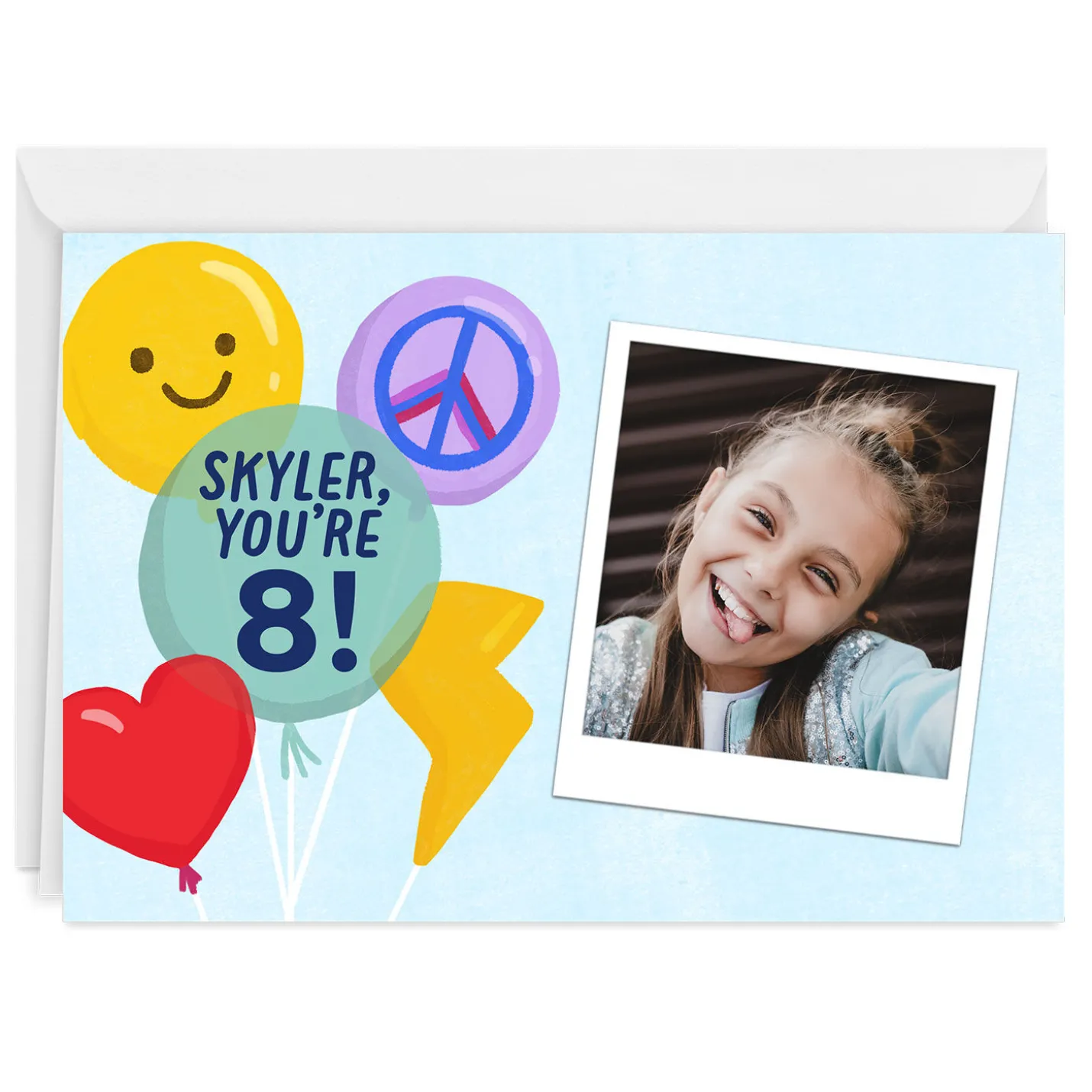 Personalized Balloons Celebration Photo Card