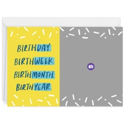 Personalized Celebration Confetti Birthday Photo Card