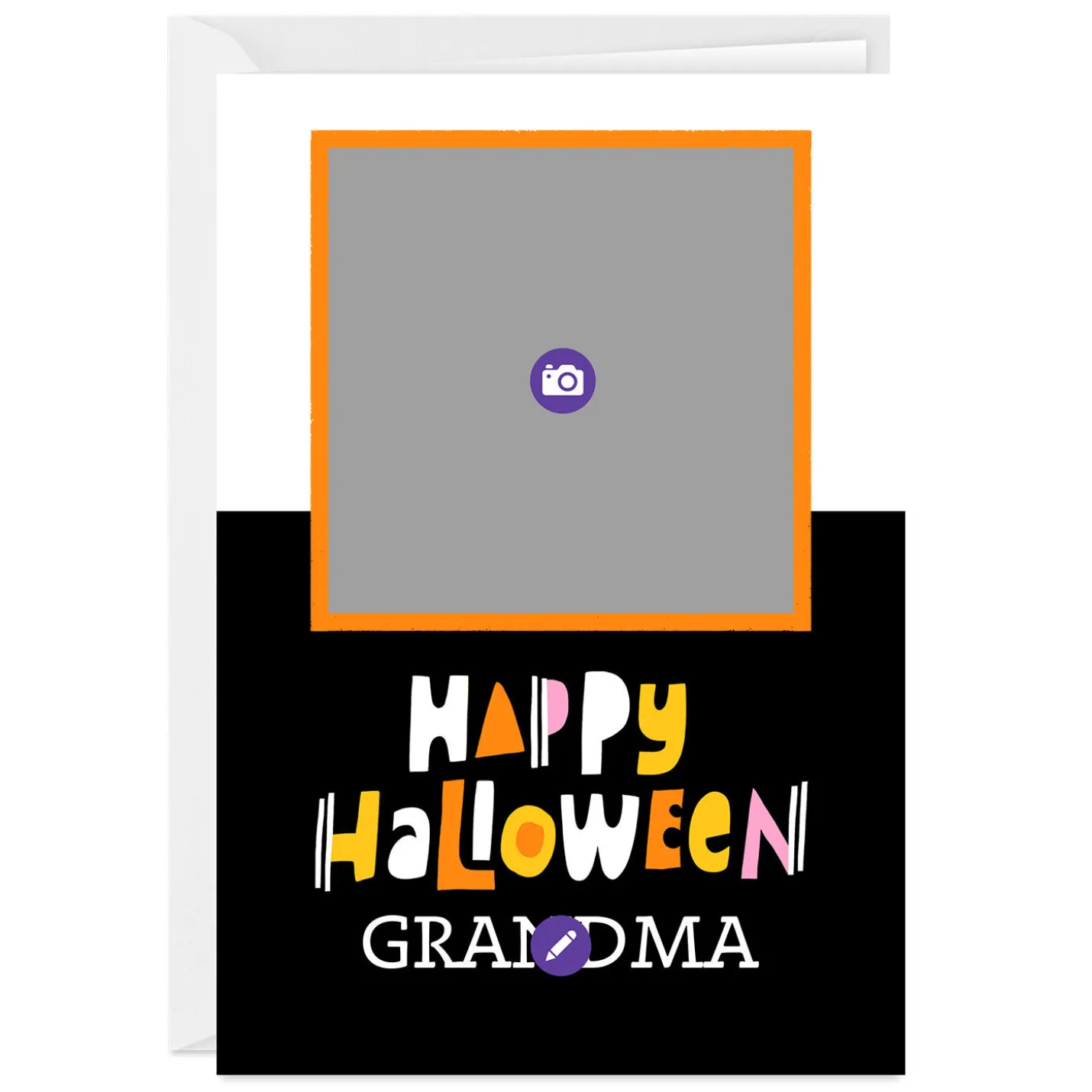 Personalized Happy Halloween Photo Card
