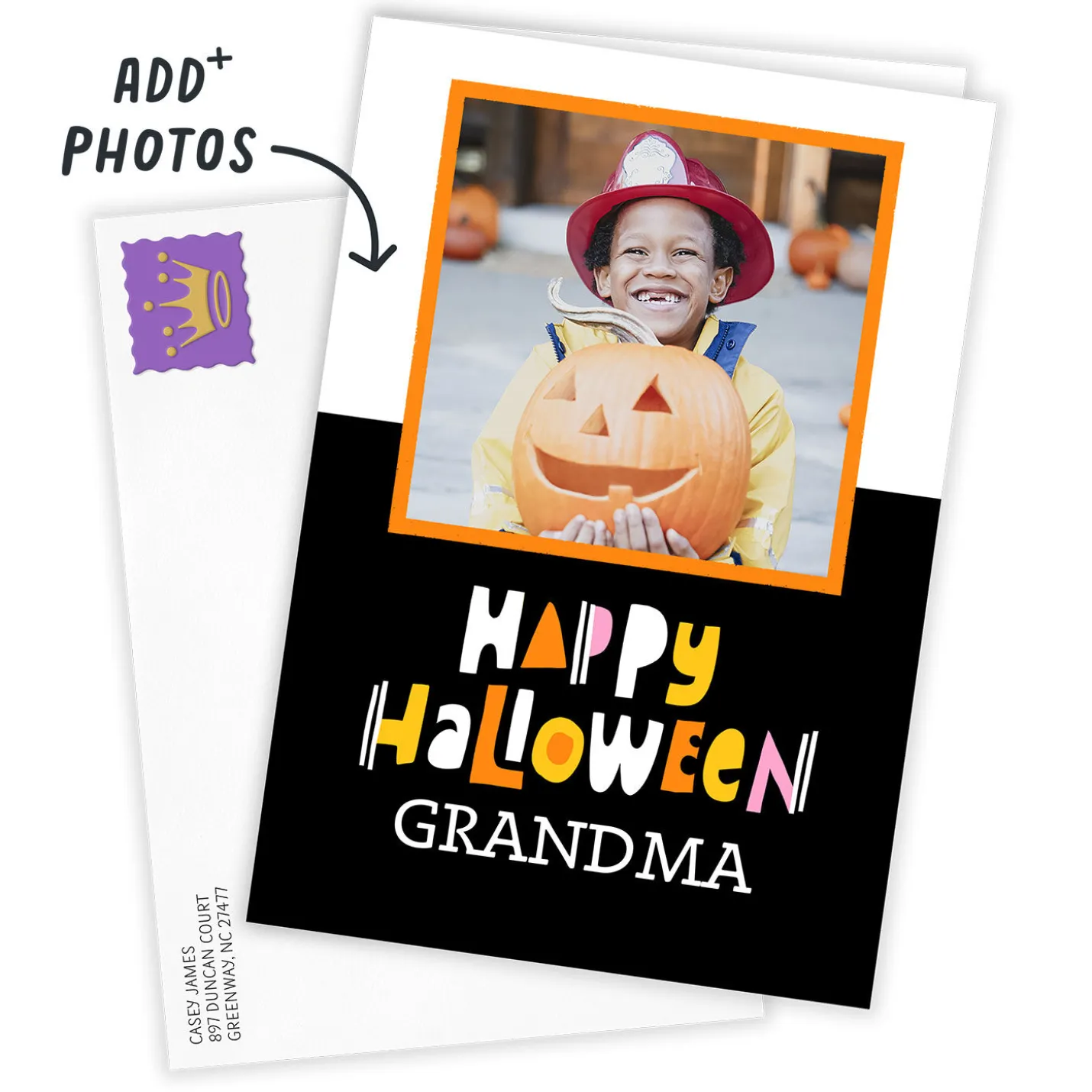 Personalized Happy Halloween Photo Card