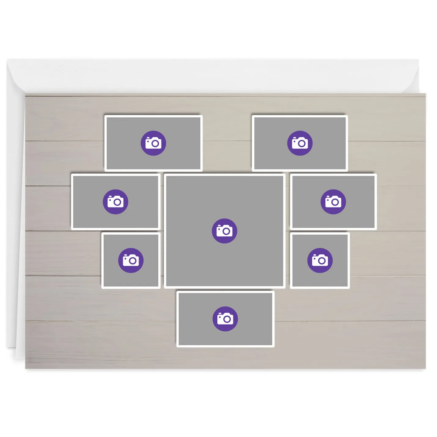 Personalized Heart-Shaped Photo Collage Photo Card