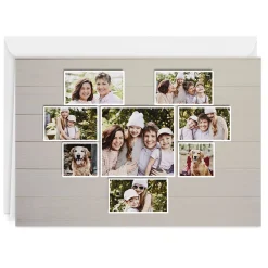 Personalized Heart-Shaped Photo Collage Photo Card