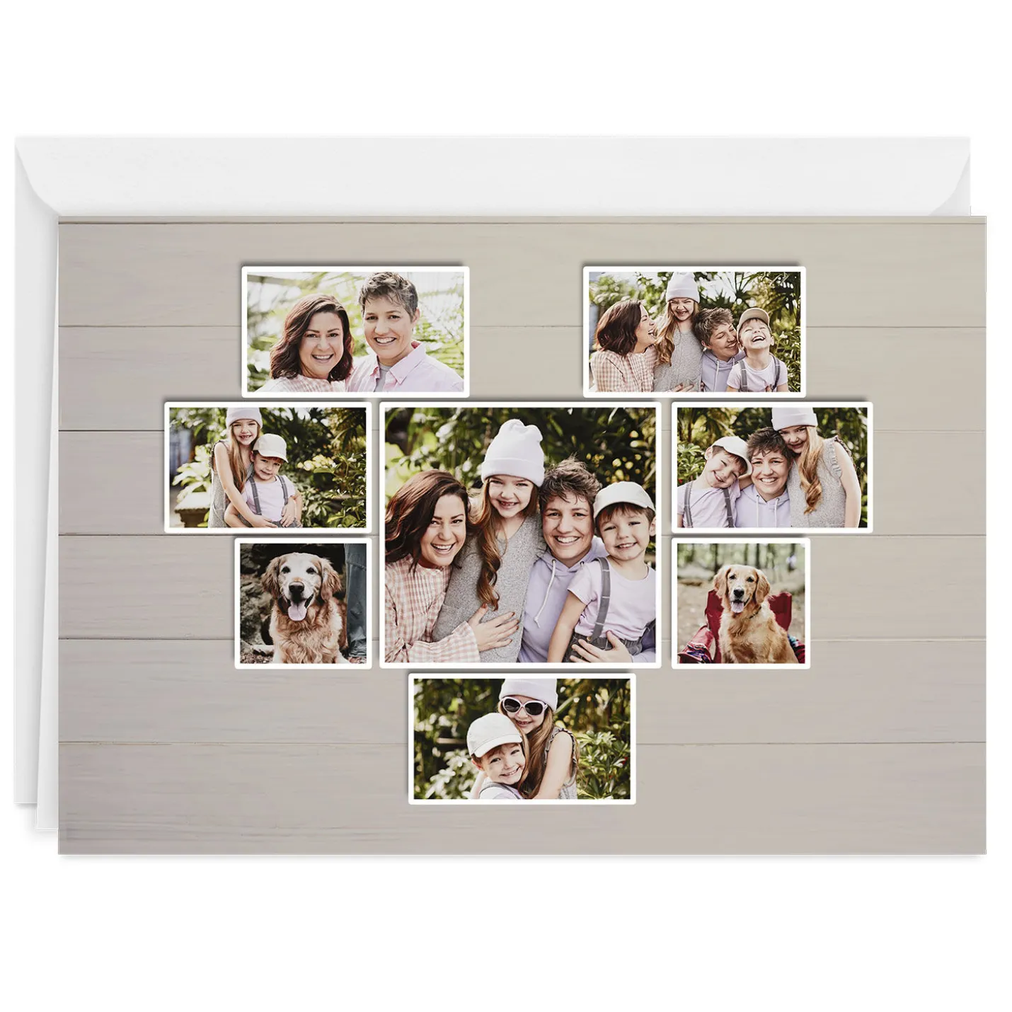 Personalized Heart-Shaped Photo Collage Photo Card