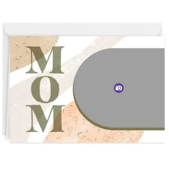 Personalized Mom Lettering and Waves Photo Card