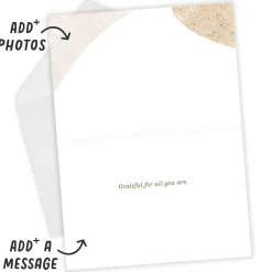 Personalized Mom Lettering and Waves Photo Card